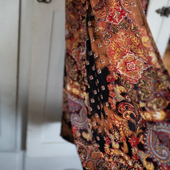 New Boho Floral Kimono Sleeve Cardigan Floral Top Duster Women's - Picture 4 of 6